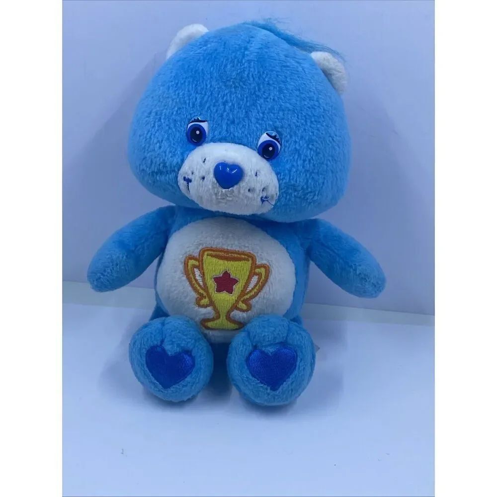 VTG 2003 Care Bears Champ  Bear Plush Teddy Trophy Champion 8”